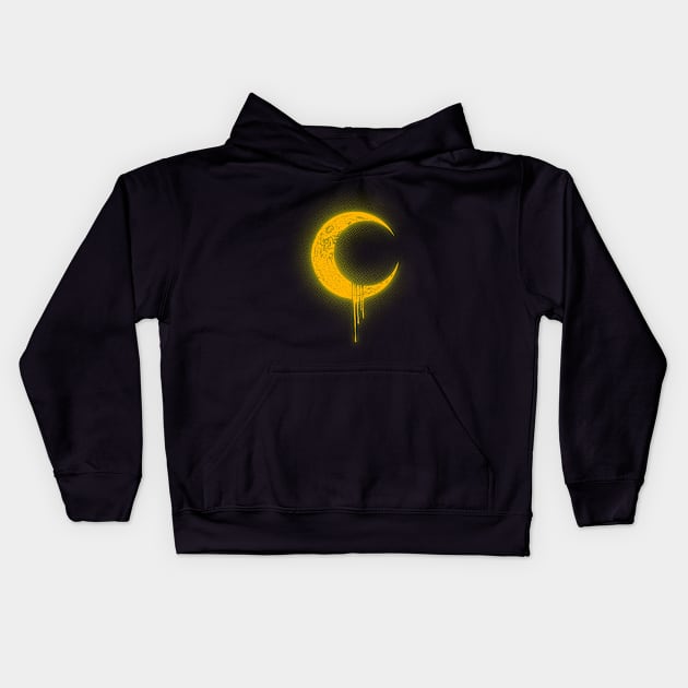 Melting Moon2 Kids Hoodie by barmalisiRTB